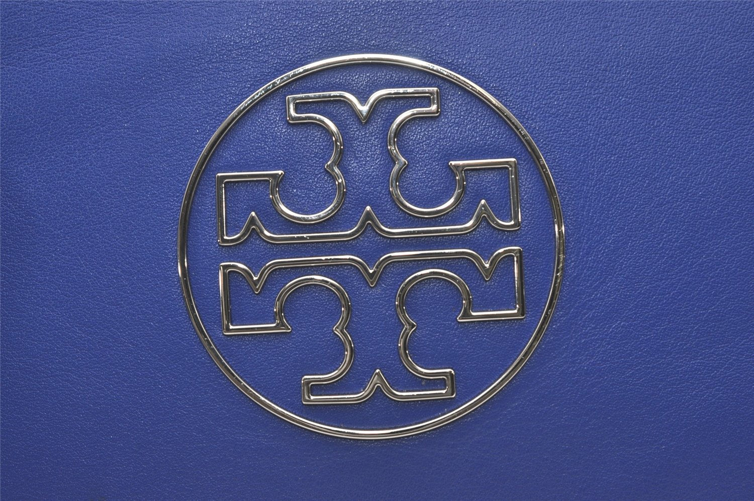 Authentic TORY BURCH Isabella Chain Shoulder Clutch Bag Purse Leather Blue 9660I