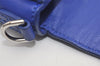 Authentic TORY BURCH Isabella Chain Shoulder Clutch Bag Purse Leather Blue 9660I