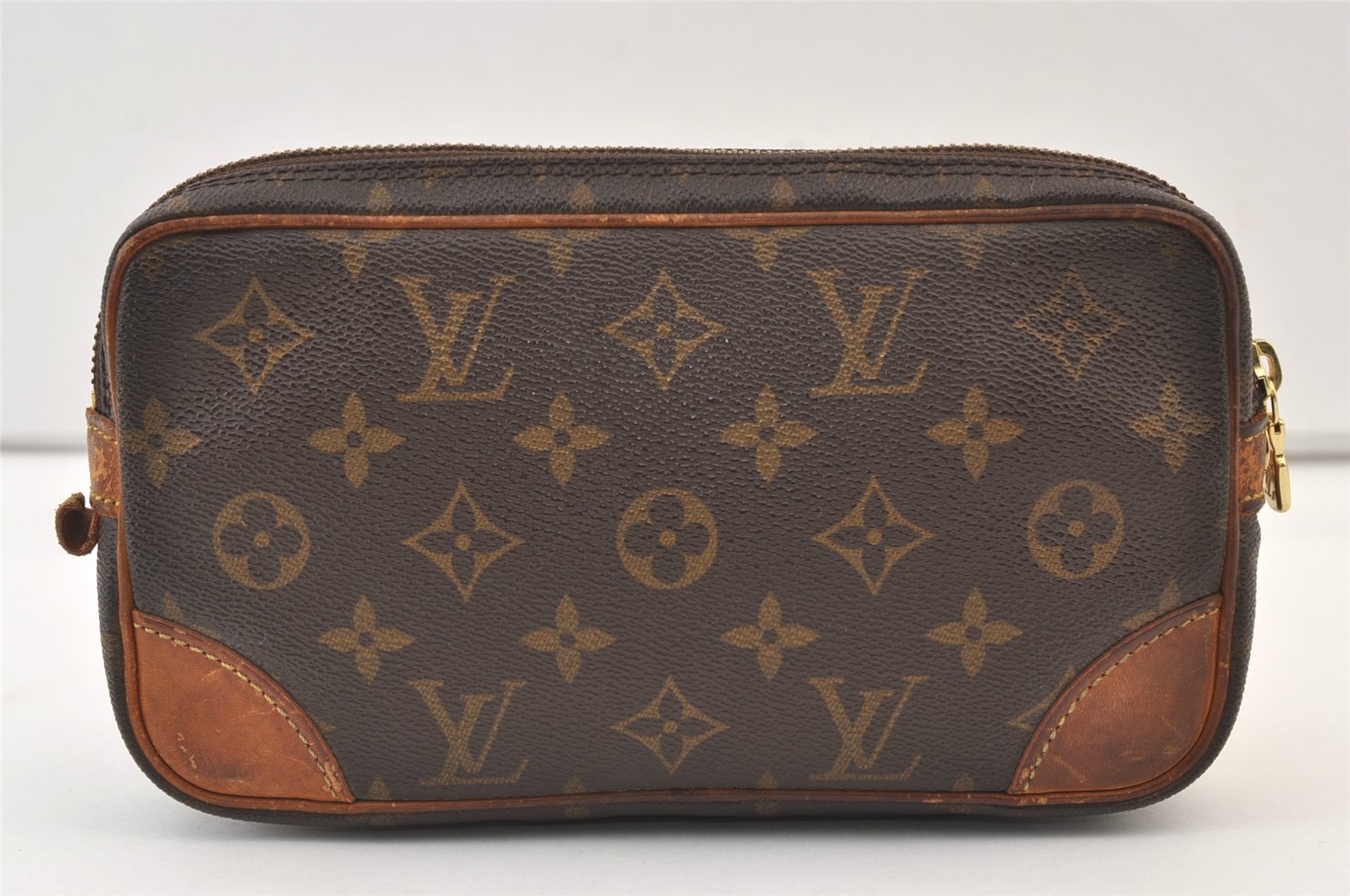 Authentic Louis Vuitton Monogram Marly Dragonne PM M51827 Clutch Hand Bag 9660J