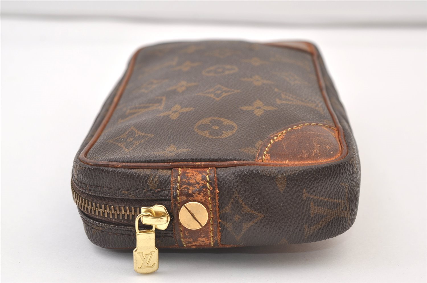 Authentic Louis Vuitton Monogram Marly Dragonne PM M51827 Clutch Hand Bag 9660J