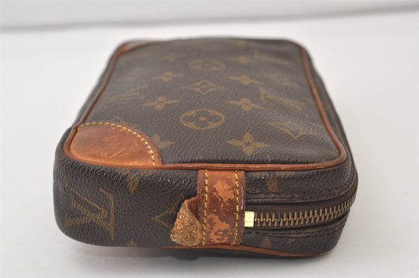 Authentic Louis Vuitton Monogram Marly Dragonne PM M51827 Clutch Hand Bag 9660J