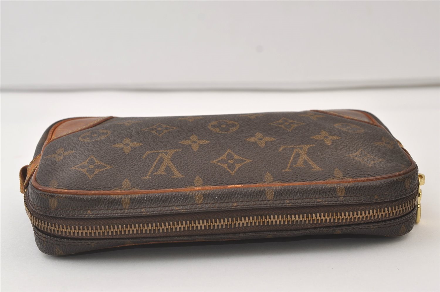 Authentic Louis Vuitton Monogram Marly Dragonne PM M51827 Clutch Hand Bag 9660J