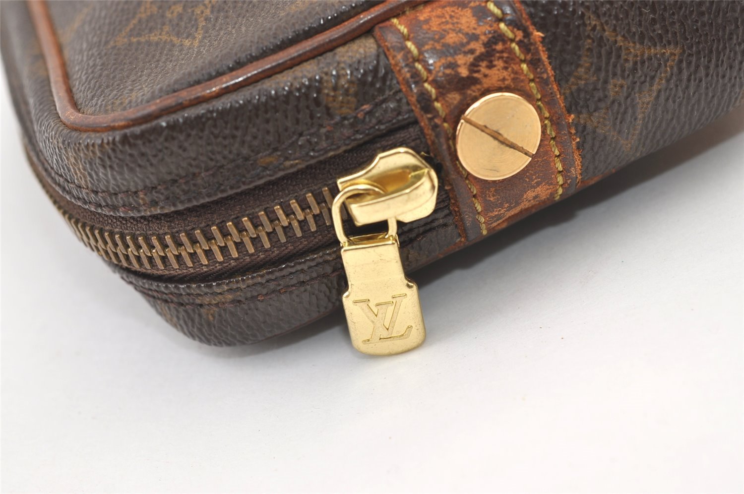 Authentic Louis Vuitton Monogram Marly Dragonne PM M51827 Clutch Hand Bag 9660J