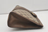 Authentic GUCCI Web Sherry Line Clutch Hand Bag Purse GG PVC Leather Brown 9661I