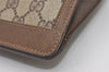 Authentic GUCCI Web Sherry Line Clutch Hand Bag Purse GG PVC Leather Brown 9661I