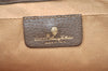 Authentic GUCCI Web Sherry Line Clutch Hand Bag Purse GG PVC Leather Brown 9661I