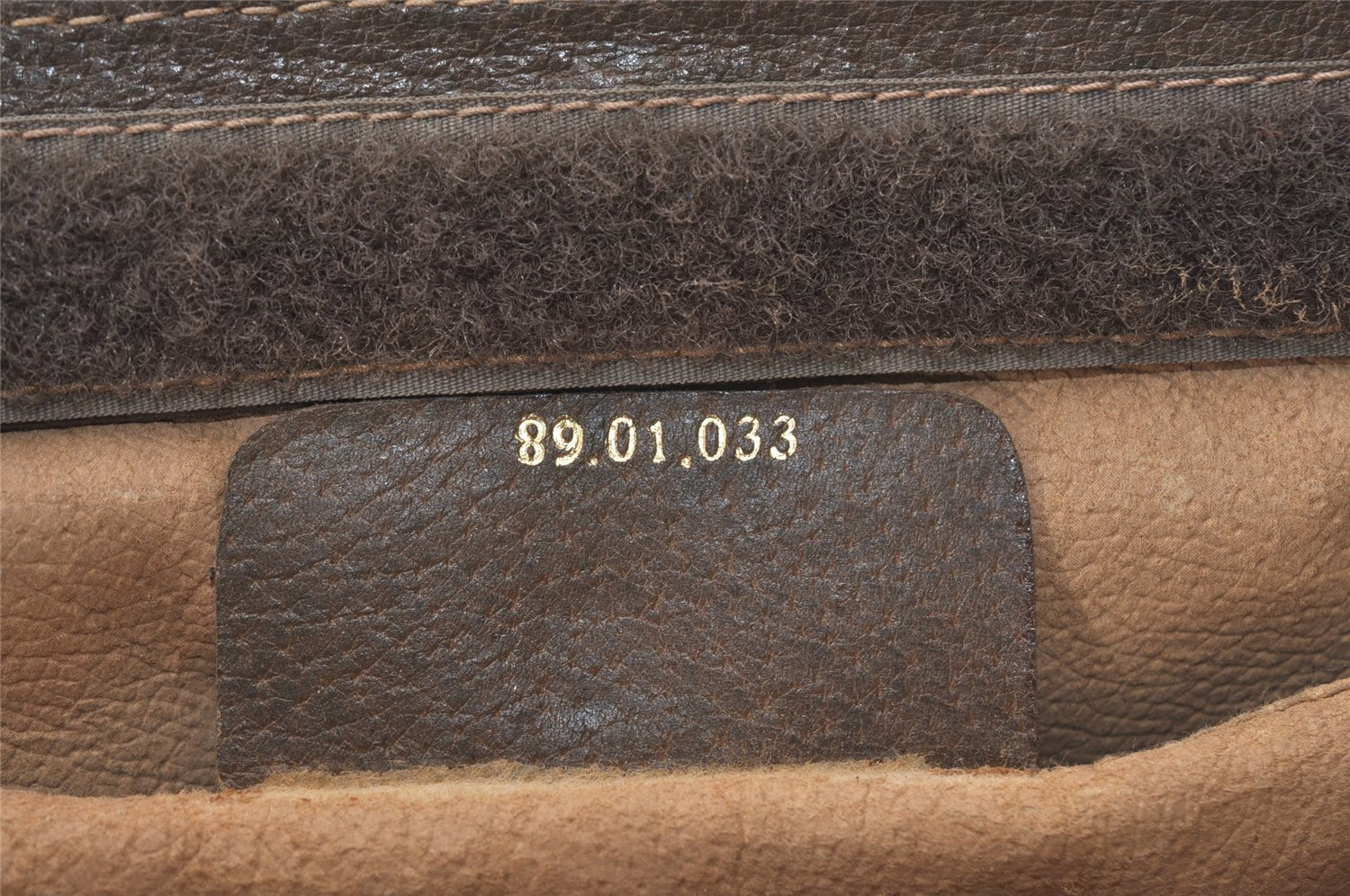 Authentic GUCCI Web Sherry Line Clutch Hand Bag Purse GG PVC Leather Brown 9661I