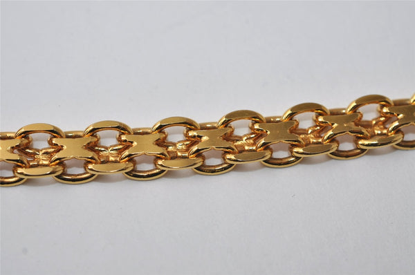 Authentic GUCCI Chain Shoulder Cross Bag Purse Cotton Leather Black 9662I