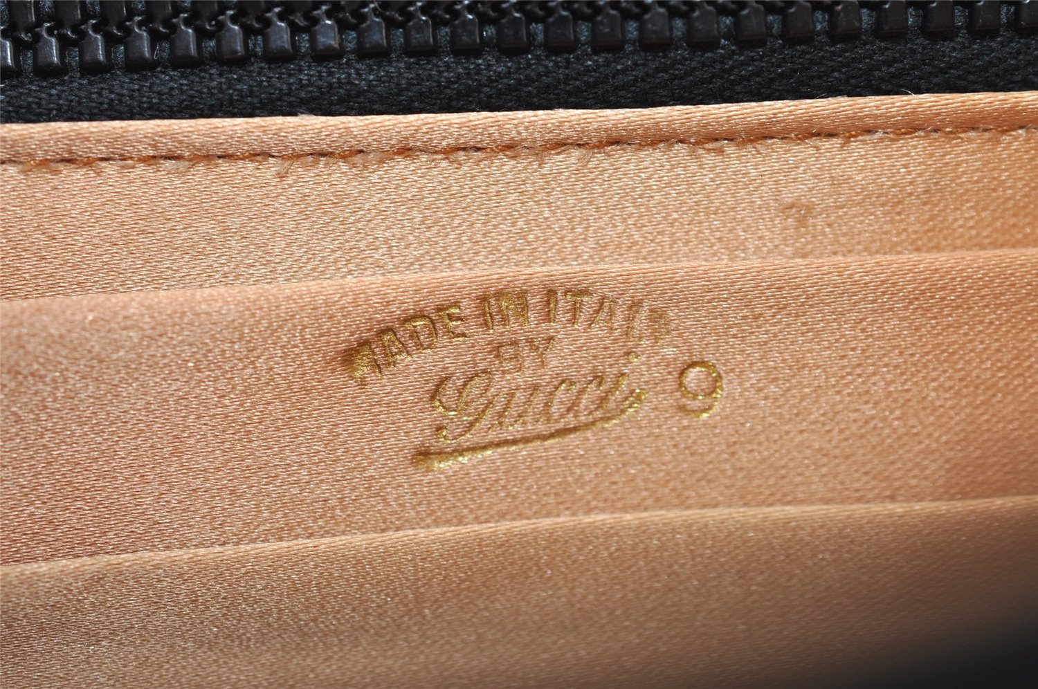 Authentic GUCCI Chain Shoulder Cross Bag Purse Cotton Leather Black 9662I