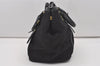 Authentic PRADA Nylon Tessuto Leather 2Way Hand Tote Bag Purse Black 9663I