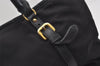 Authentic PRADA Nylon Tessuto Leather 2Way Hand Tote Bag Purse Black 9663I