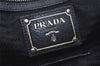 Authentic PRADA Nylon Tessuto Leather 2Way Hand Tote Bag Purse Black 9663I