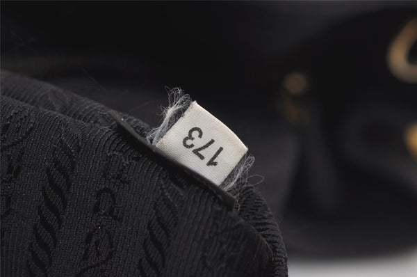 Authentic PRADA Nylon Tessuto Leather 2Way Hand Tote Bag Purse Black 9663I