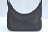Authentic GUCCI Web Sherry Line Shoulder Bag Canvas Leather 01233 Black 9664I