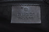 Authentic GUCCI Web Sherry Line Shoulder Bag Canvas Leather 01233 Black 9664I