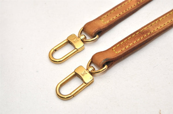 Authentic Louis Vuitton Leather Shoulder Strap Beige 48.8" LV 9664J