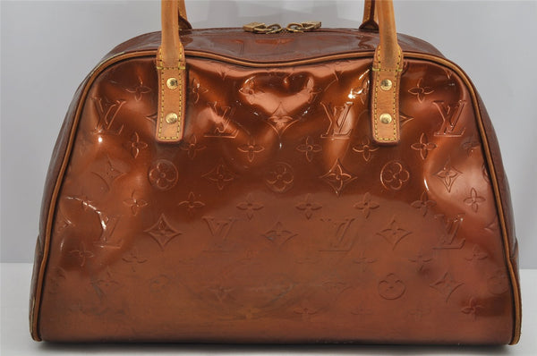 Authentic Louis Vuitton Vernis Tompkins Square Hand Bag Brown M91103 LV 9668J