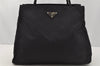 Authentic PRADA Vintage Nylon Tessuto Hand Bag Purse Black 9669I