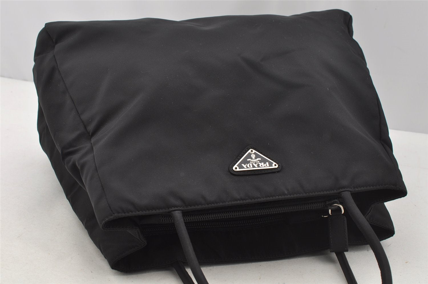 Authentic PRADA Vintage Nylon Tessuto Hand Bag Purse Black 9669I