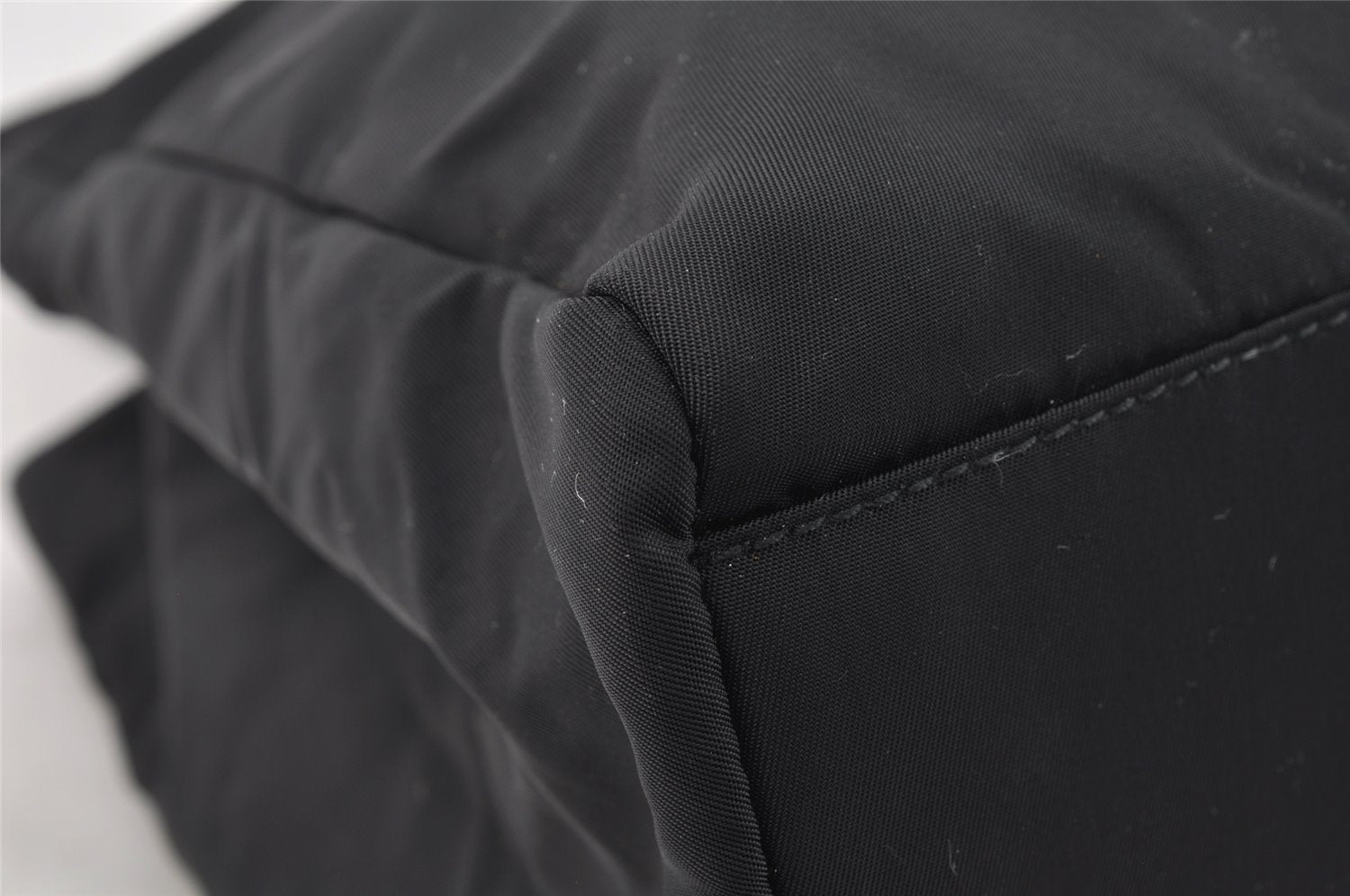 Authentic PRADA Vintage Nylon Tessuto Hand Bag Purse Black 9669I