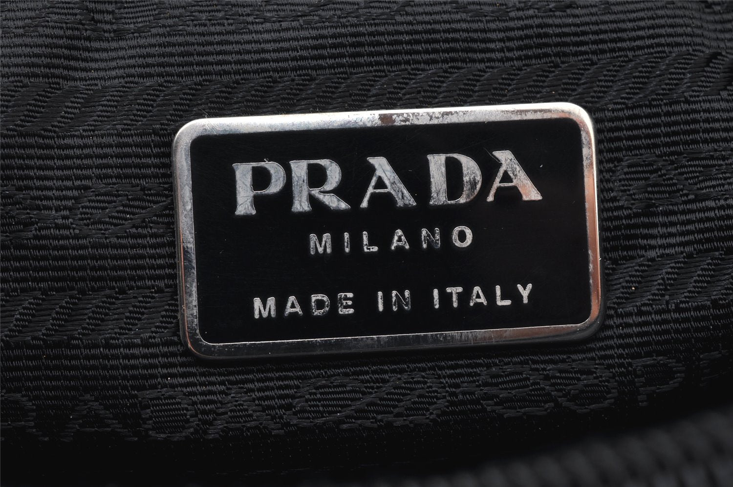 Authentic PRADA Vintage Nylon Tessuto Hand Bag Purse Black 9669I