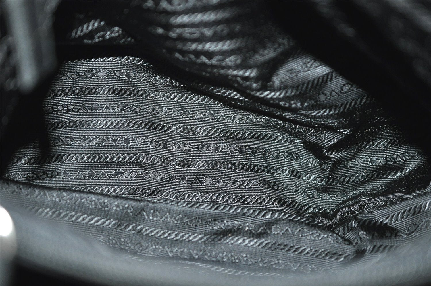 Authentic PRADA Vintage Nylon Tessuto Hand Bag Purse Black 9669I