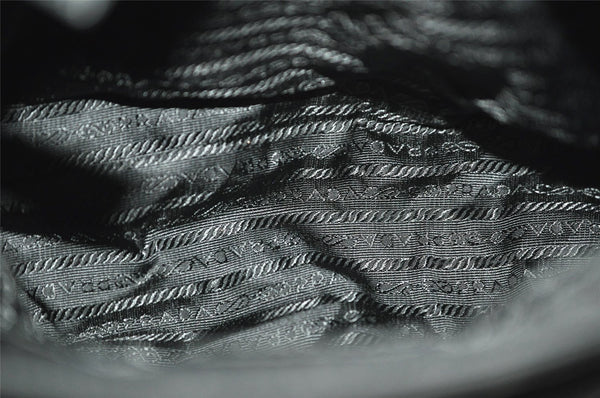 Authentic PRADA Vintage Nylon Tessuto Hand Bag Purse Black 9669I