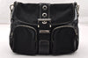 Authentic PRADA Nylon Tessuto Leather Shoulder Cross Body Bag VA0768 Black 9671I