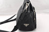 Authentic PRADA Nylon Tessuto Leather Shoulder Cross Body Bag VA0768 Black 9671I