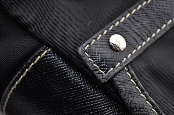 Authentic PRADA Nylon Tessuto Leather Shoulder Cross Body Bag VA0768 Black 9671I