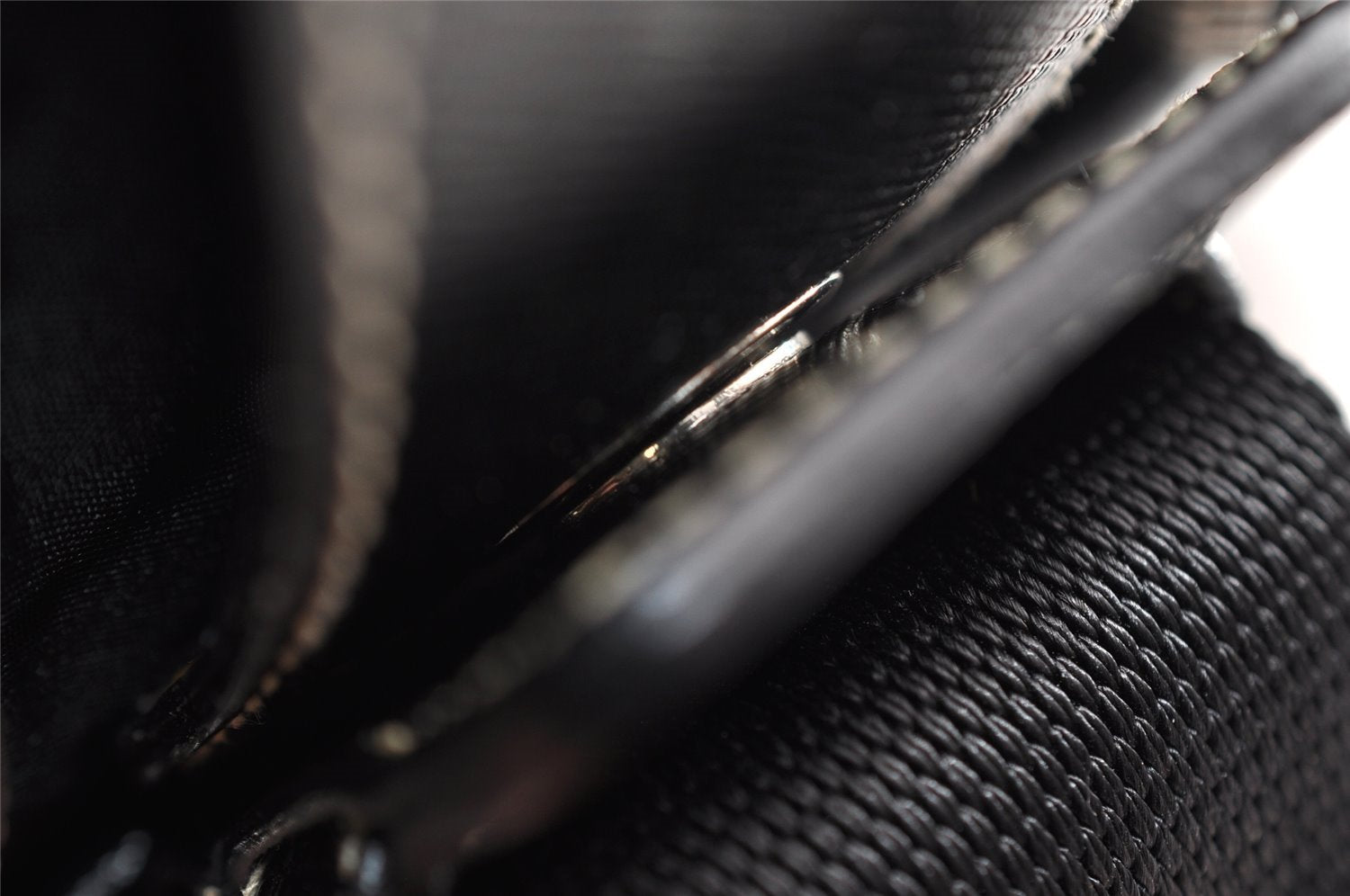 Authentic PRADA Nylon Tessuto Leather Shoulder Cross Body Bag VA0768 Black 9671I