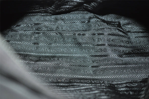 Authentic PRADA Nylon Tessuto Leather Shoulder Cross Body Bag VA0768 Black 9671I