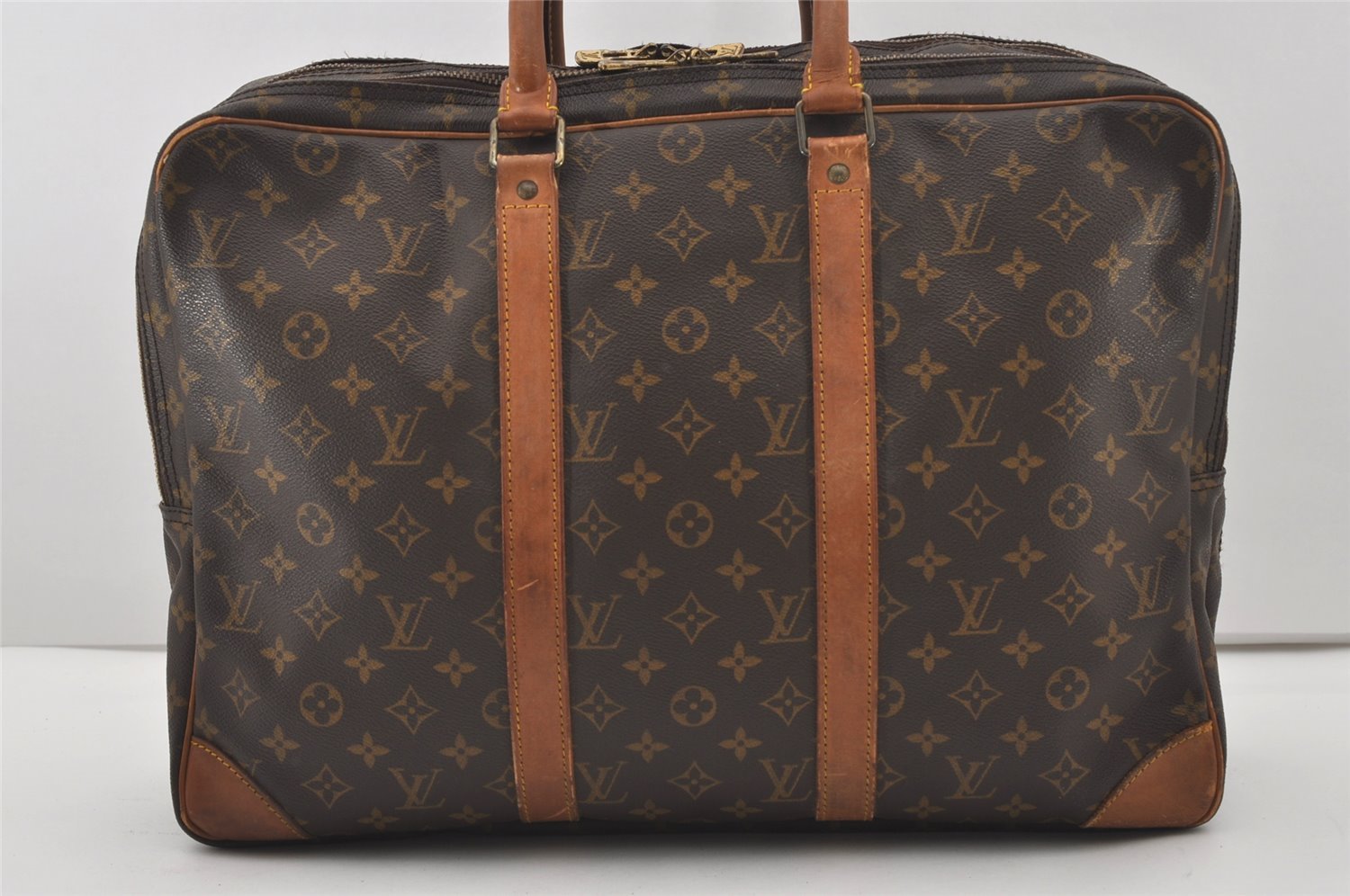Authentic Louis Vuitton Monogram Sirius 45 Travel Boston Bag 2compartments 9672I