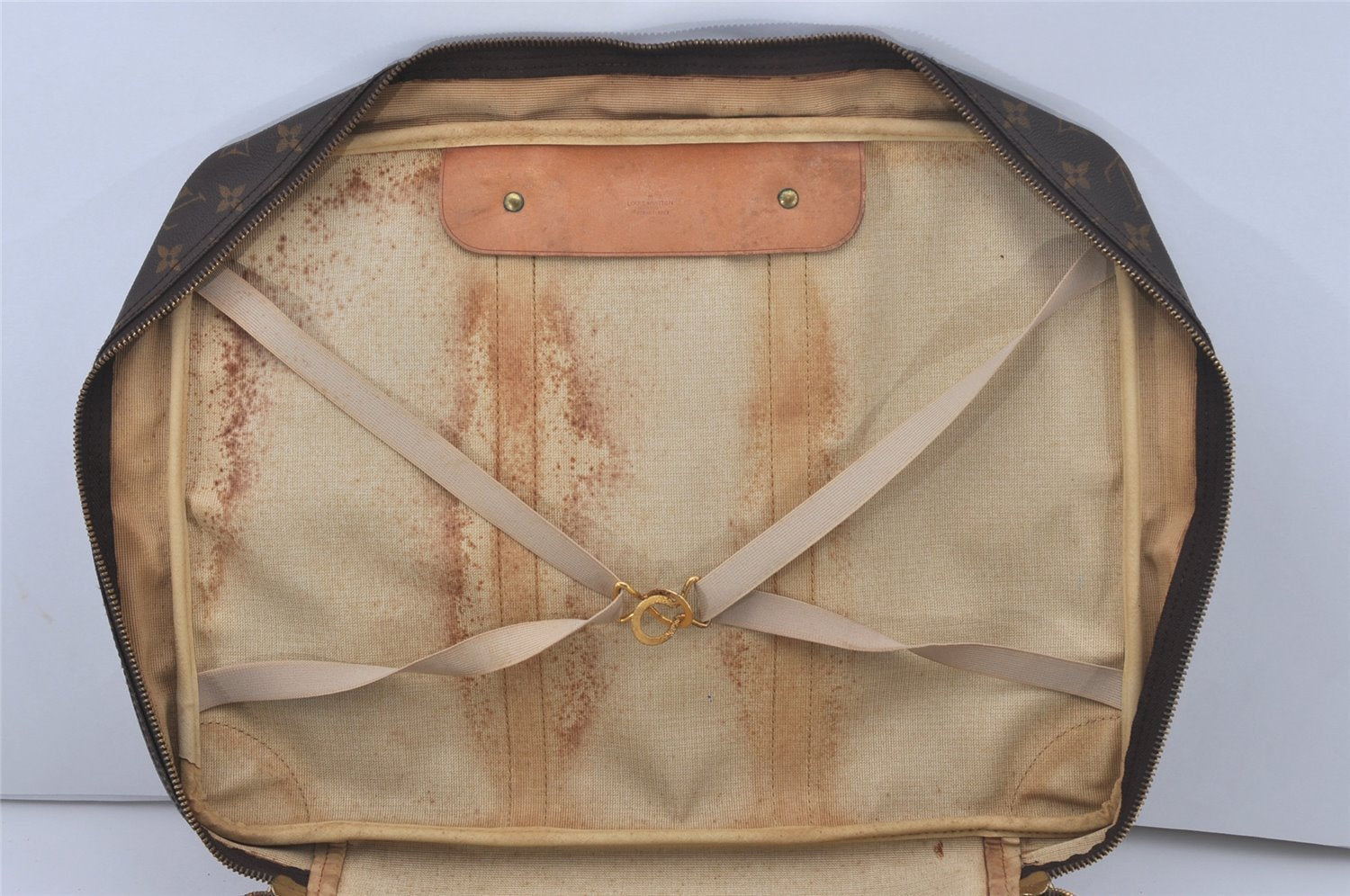 Authentic Louis Vuitton Monogram Sirius 45 Travel Boston Bag 2compartments 9672I