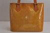 Authentic Louis Vuitton Vernis Houston Shoulder Hand Bag Yellow M91004 LV 9672J
