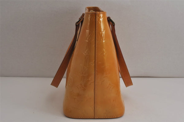 Authentic Louis Vuitton Vernis Houston Shoulder Hand Bag Yellow M91004 LV 9672J