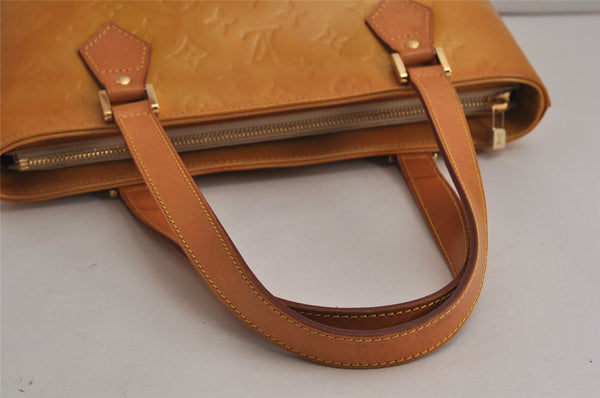 Authentic Louis Vuitton Vernis Houston Shoulder Hand Bag Yellow M91004 LV 9672J