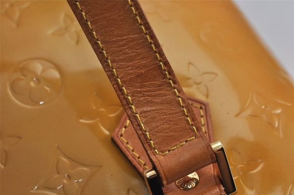 Authentic Louis Vuitton Vernis Houston Shoulder Hand Bag Yellow M91004 LV 9672J