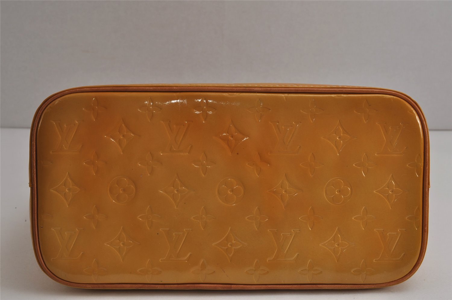 Authentic Louis Vuitton Vernis Houston Shoulder Hand Bag Yellow M91004 LV 9672J