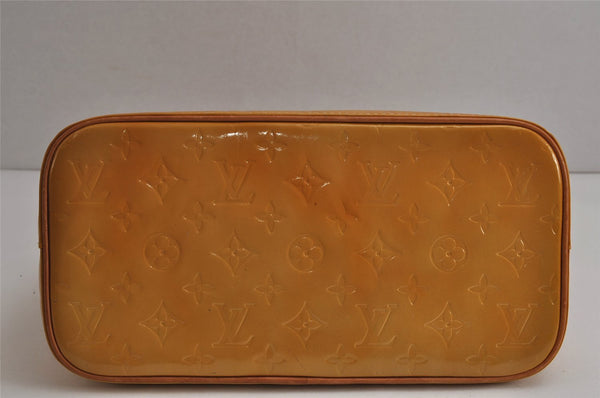 Authentic Louis Vuitton Vernis Houston Shoulder Hand Bag Yellow M91004 LV 9672J