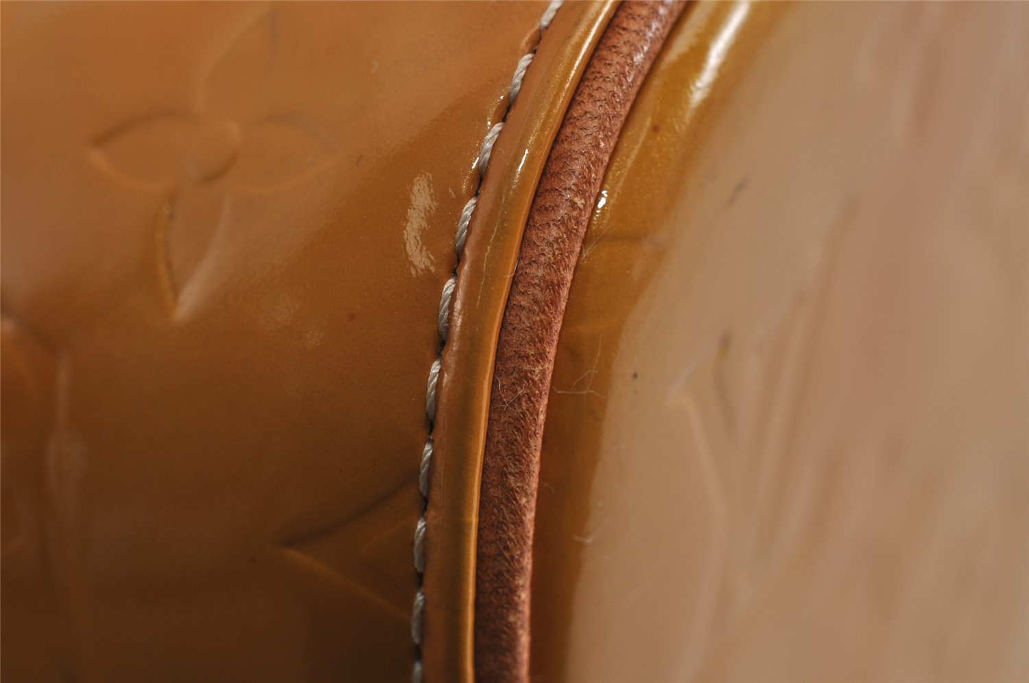 Authentic Louis Vuitton Vernis Houston Shoulder Hand Bag Yellow M91004 LV 9672J