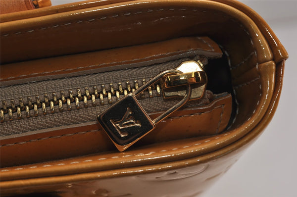 Authentic Louis Vuitton Vernis Houston Shoulder Hand Bag Yellow M91004 LV 9672J