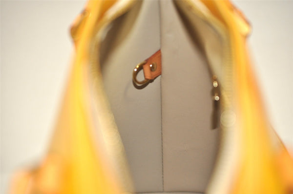 Authentic Louis Vuitton Vernis Houston Shoulder Hand Bag Yellow M91004 LV 9672J