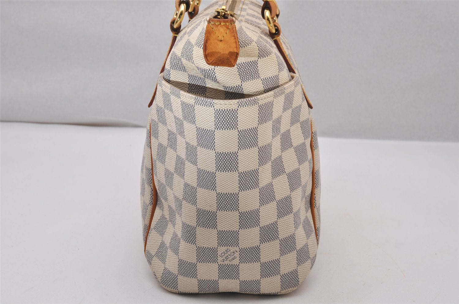 Authentic Louis Vuitton Damier Azur Totally PM Tote Bag White N41280 LV 9673I