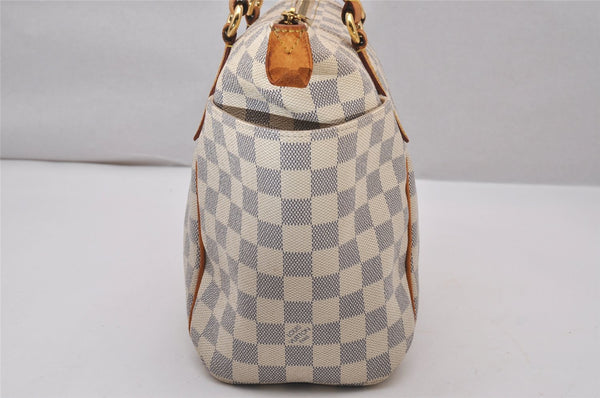 Authentic Louis Vuitton Damier Azur Totally PM Tote Bag White N41280 LV 9673I