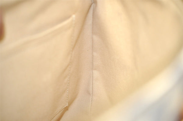 Authentic Louis Vuitton Damier Azur Totally PM Tote Bag White N41280 LV 9673I