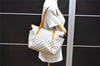 Authentic Louis Vuitton Damier Azur Totally PM Tote Bag White N41280 LV 9673I