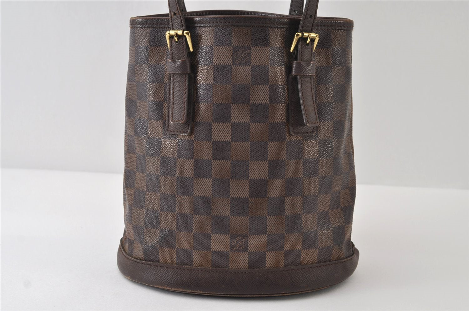 Authentic Louis Vuitton Damier Marais Bucket Shoulder Tote Bag N42240 LV 9675I