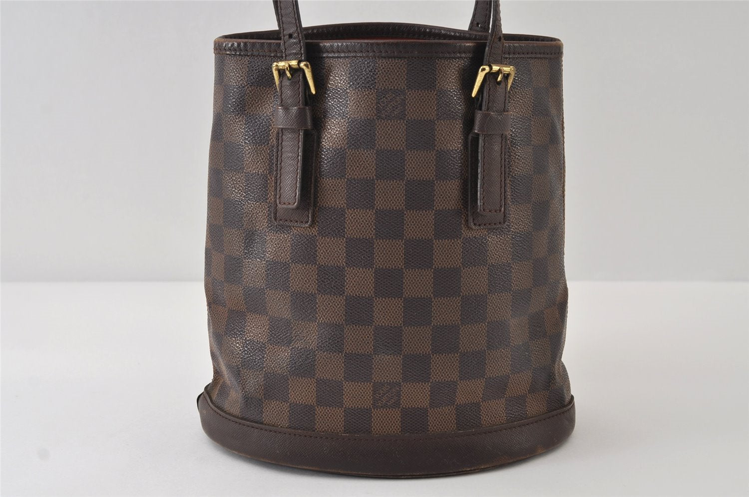 Authentic Louis Vuitton Damier Marais Bucket Shoulder Tote Bag N42240 LV 9675I