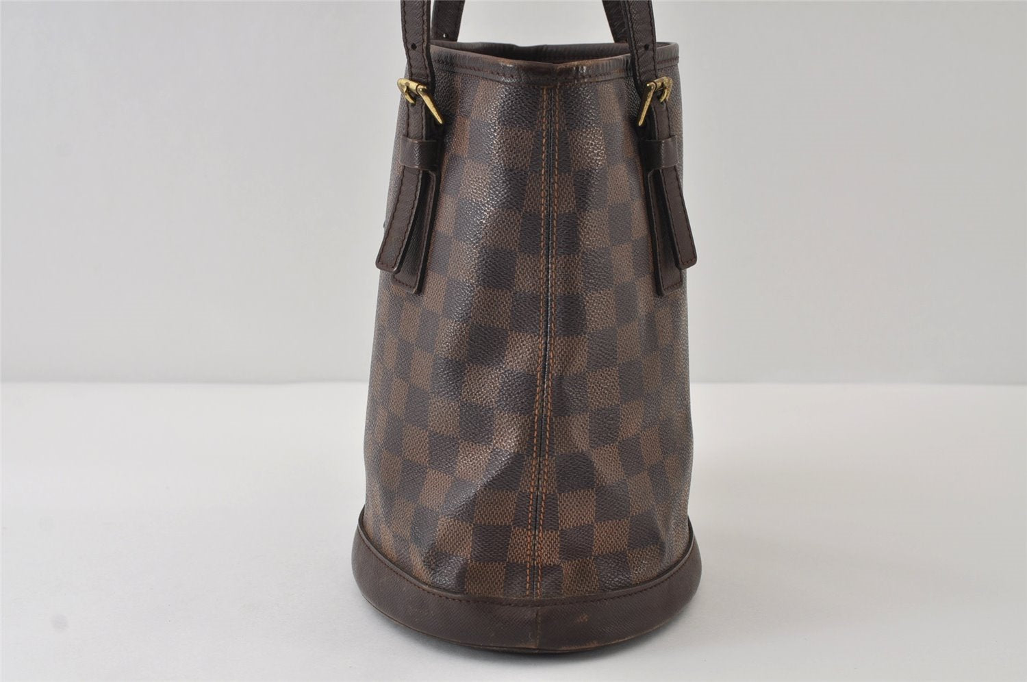 Authentic Louis Vuitton Damier Marais Bucket Shoulder Tote Bag N42240 LV 9675I